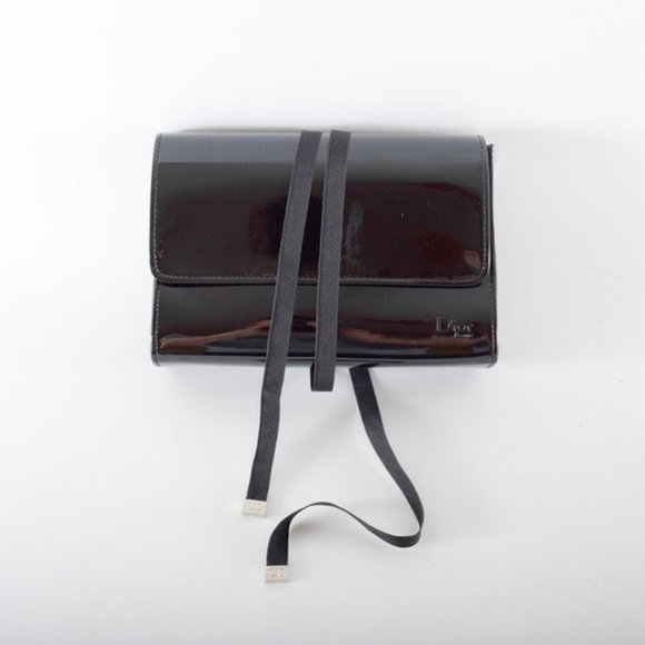 Christian Dior Black Patent Leather Trousse Pouch - Picture 1 of 3